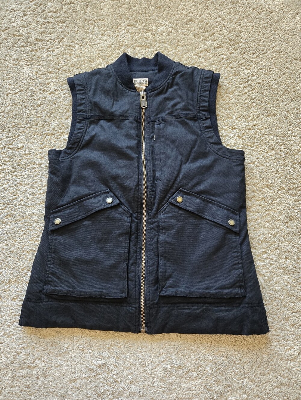 Duluth Trading Co Flex Fire Hose Insulated Vest Womens S Black Canvas
